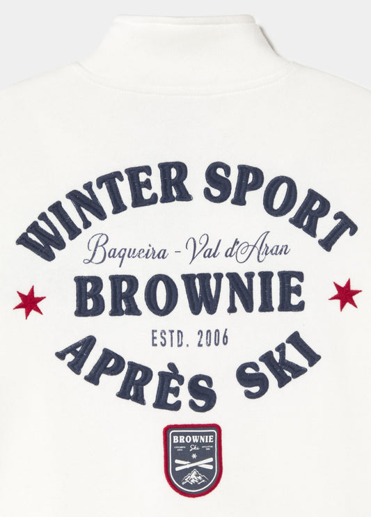 Sudadera logo texto crudo