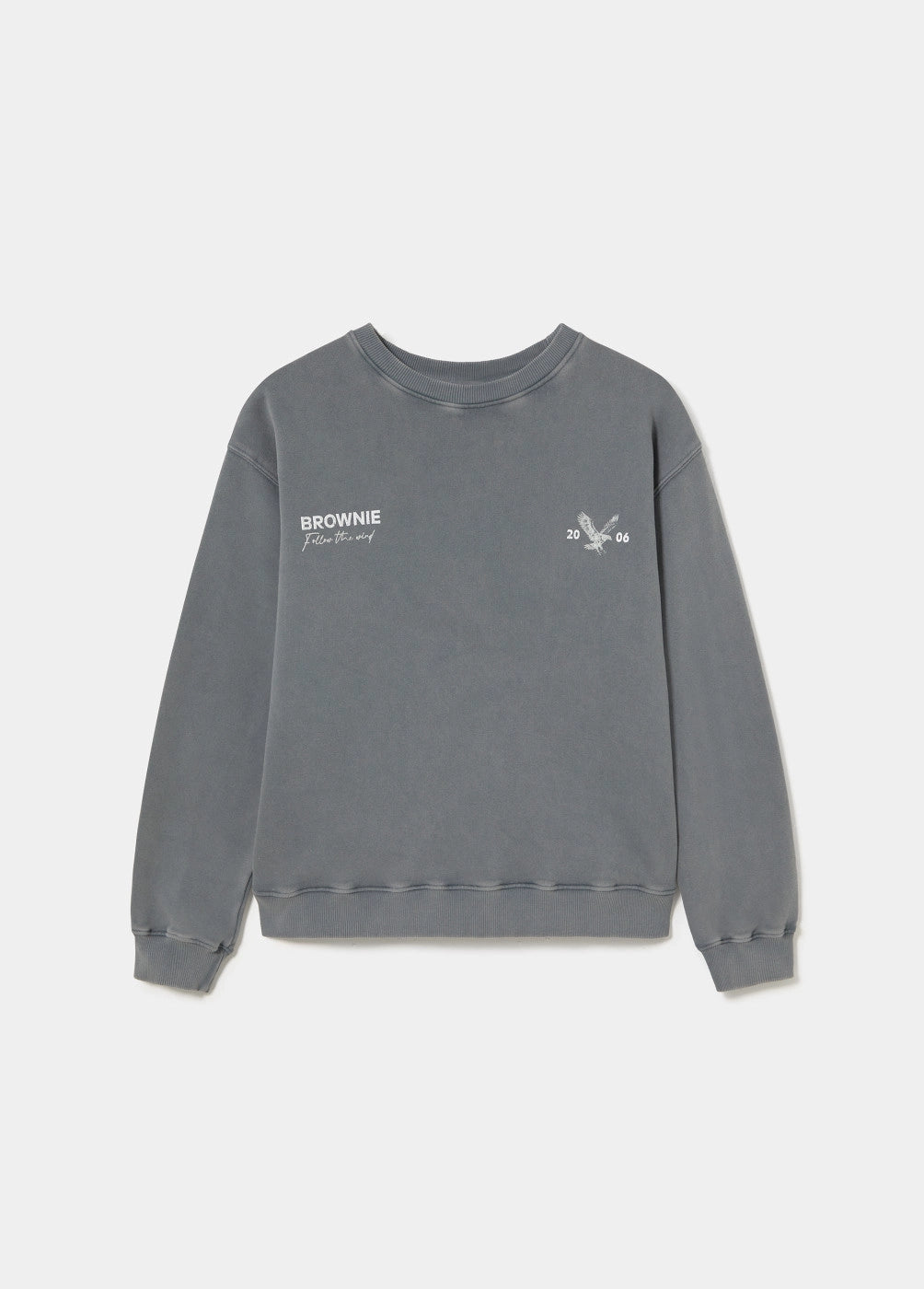 Sudadera print águila gris