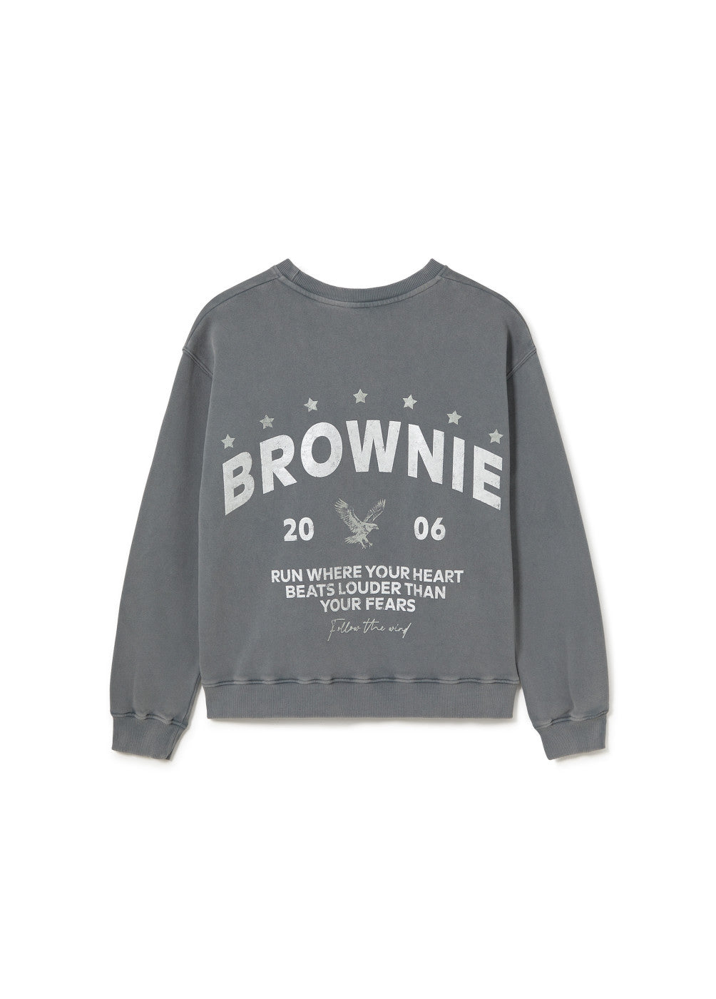 Sudadera print águila gris