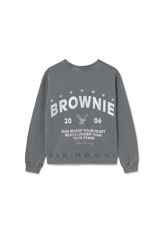 Sudadera print águila gris