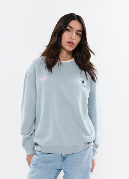 Sudadera print espalda con parche