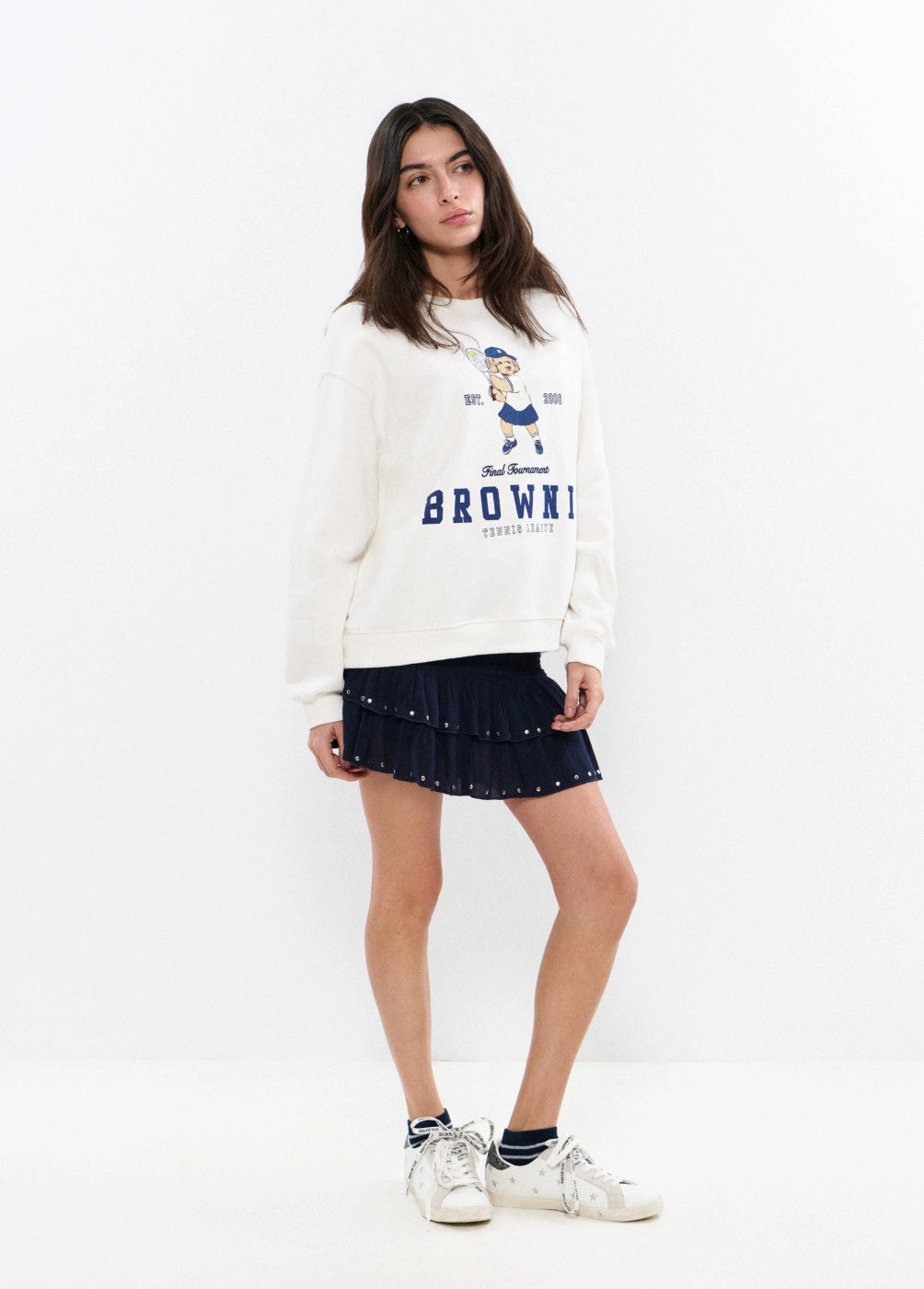 Sudadera print perrita tenista