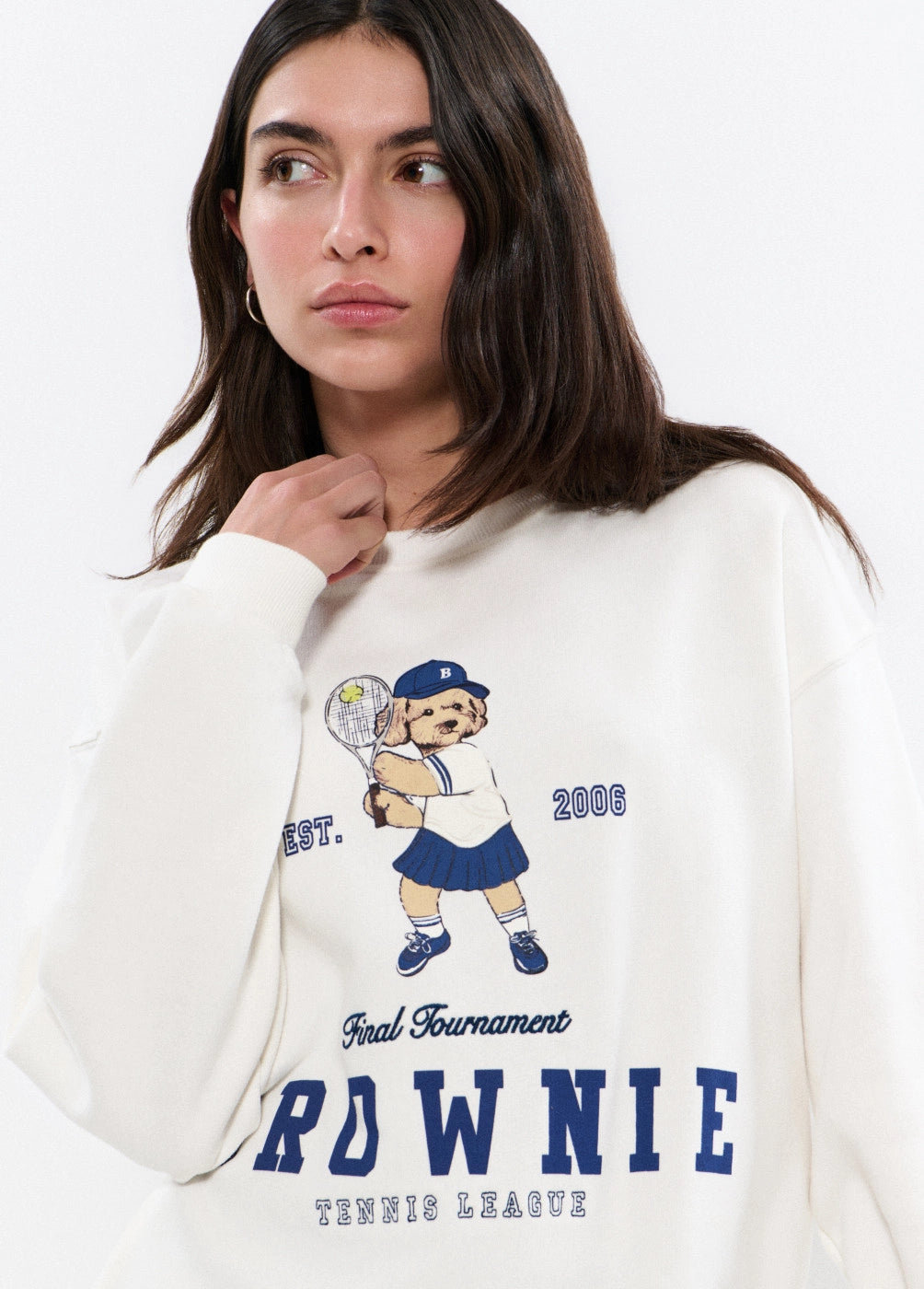 Sudadera print perrita tenista