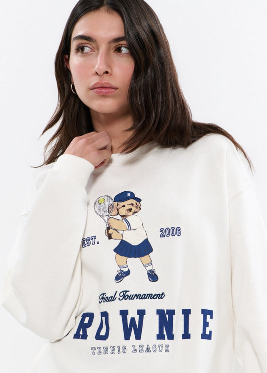Sudadera print perrita tenista