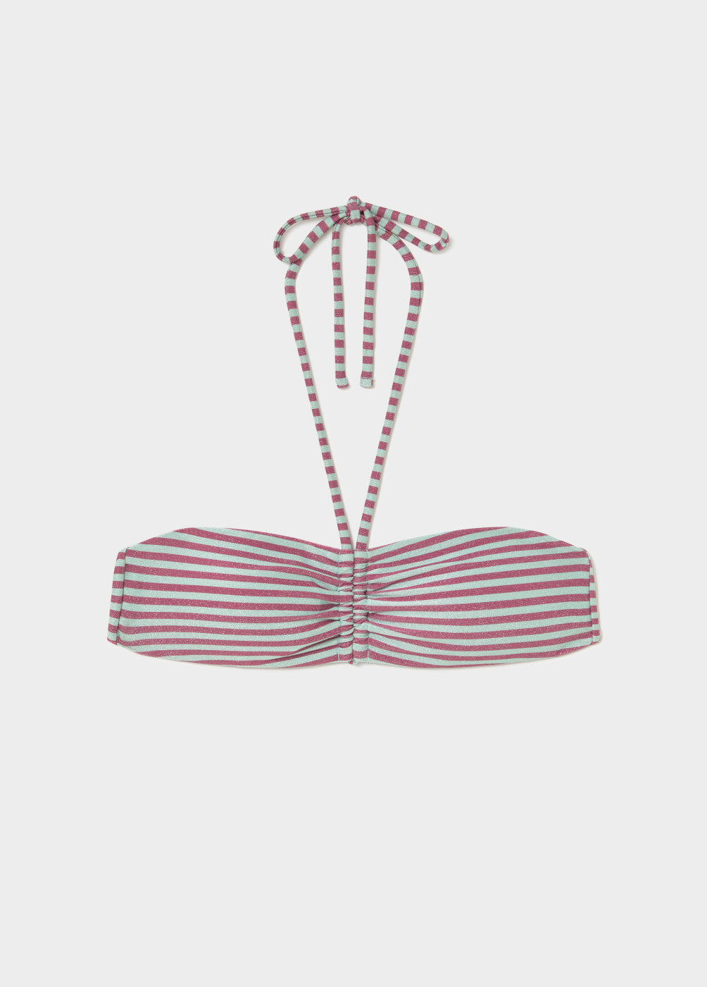 Top bandeau anudado rayas hilo met