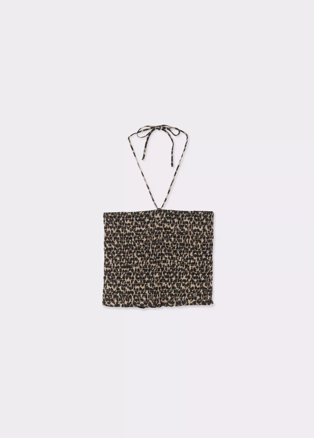 Top bandeau smock animal print