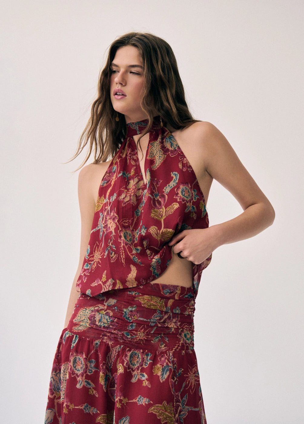 Top choker estampado