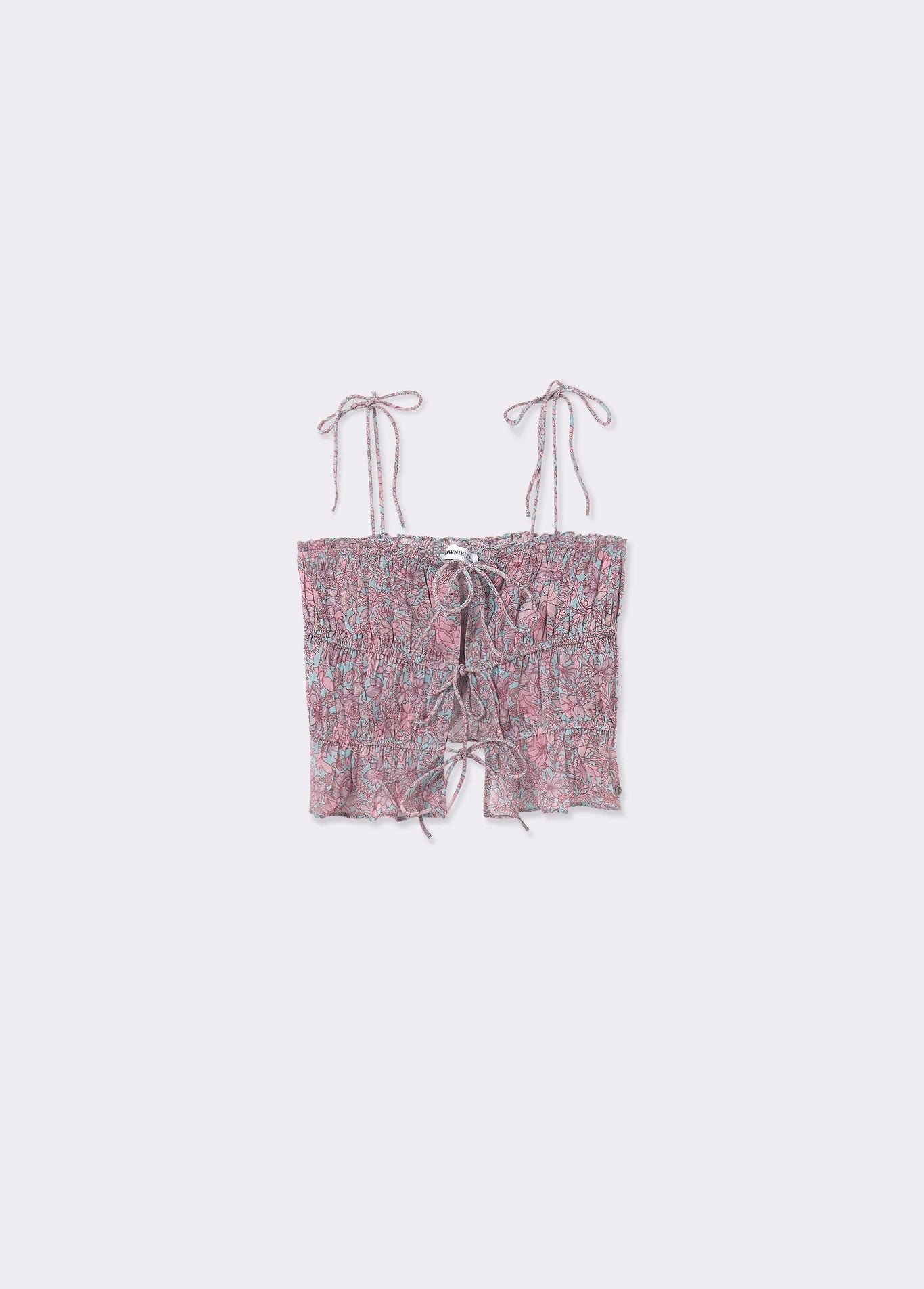 Top lazos estampado flores