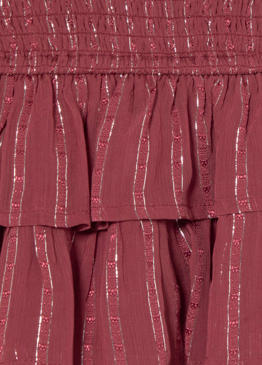 Top multivolantes brillo