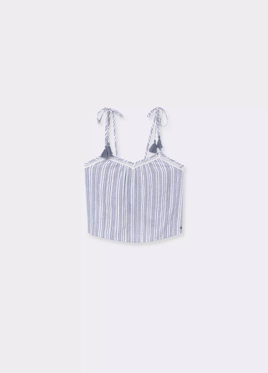 Top rayas tirante lazo