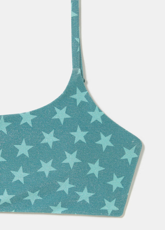 Top tiras bandeau estrellas hilo met