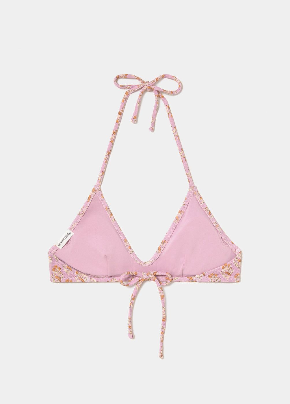 Top triangular estampado flor india