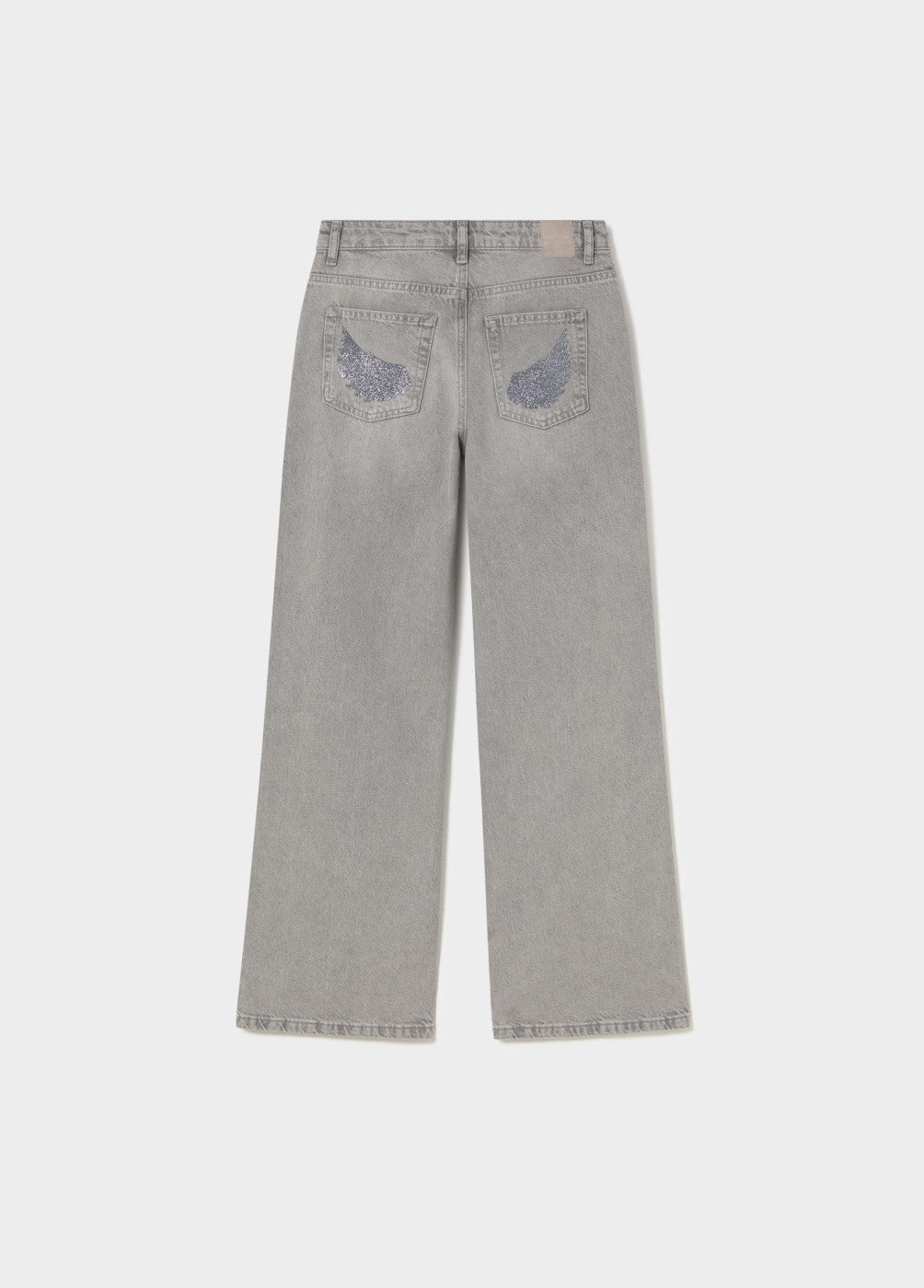 Vaquero recto alas glitter