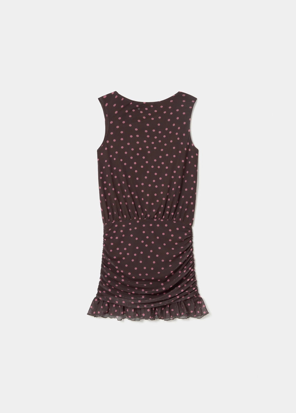 Vestido drapeado topos