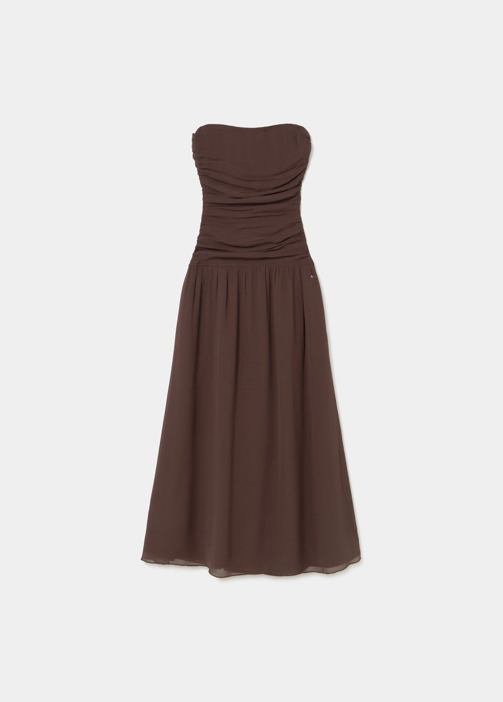 Vestido frunces largo