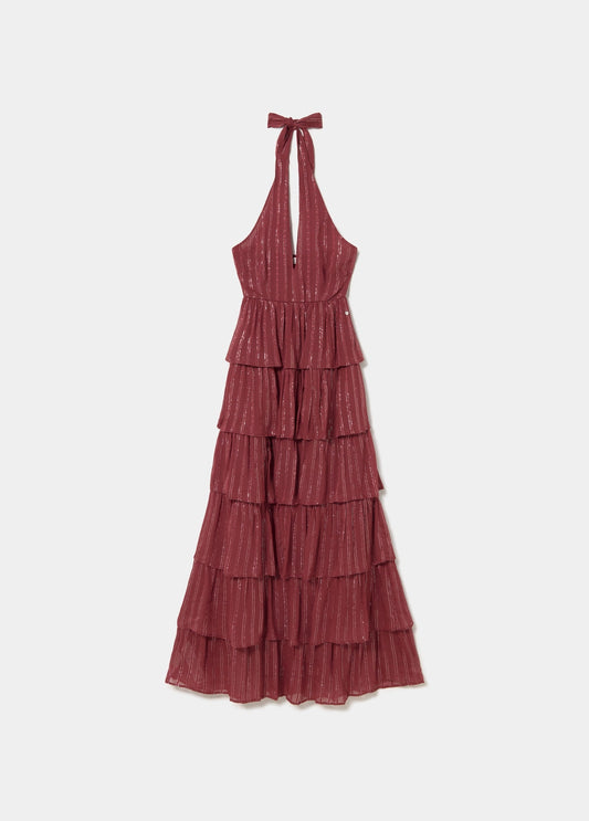 Vestido halter brillo