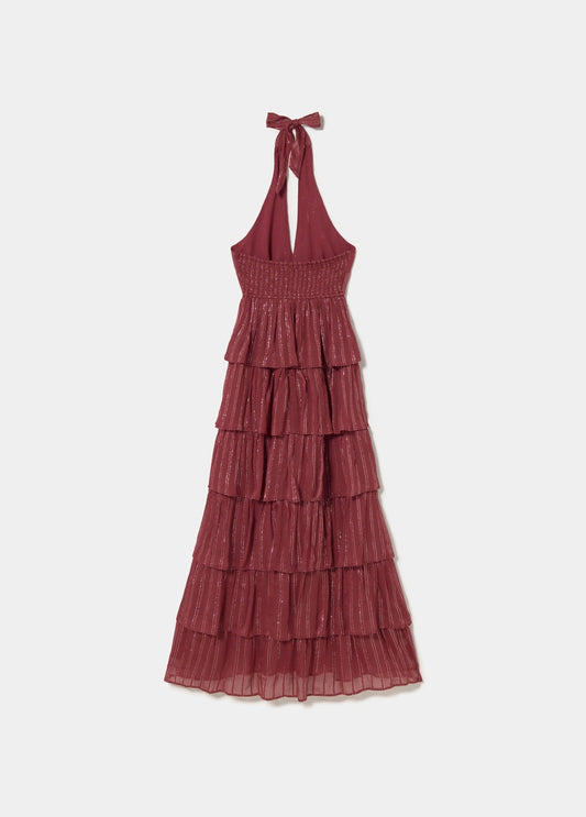 Vestido halter brillo