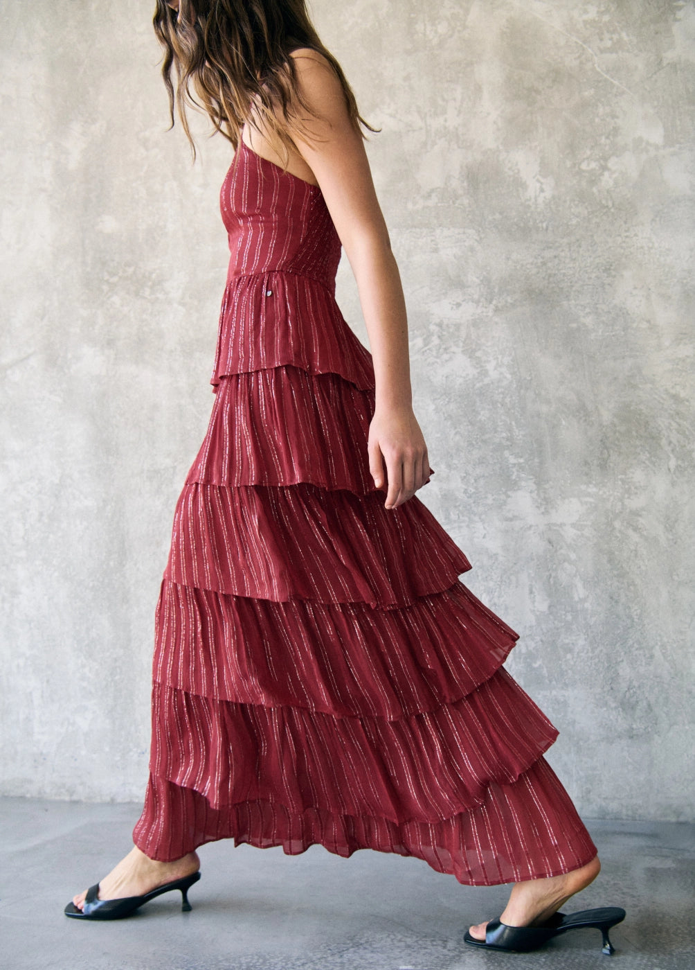 Vestido halter brillo