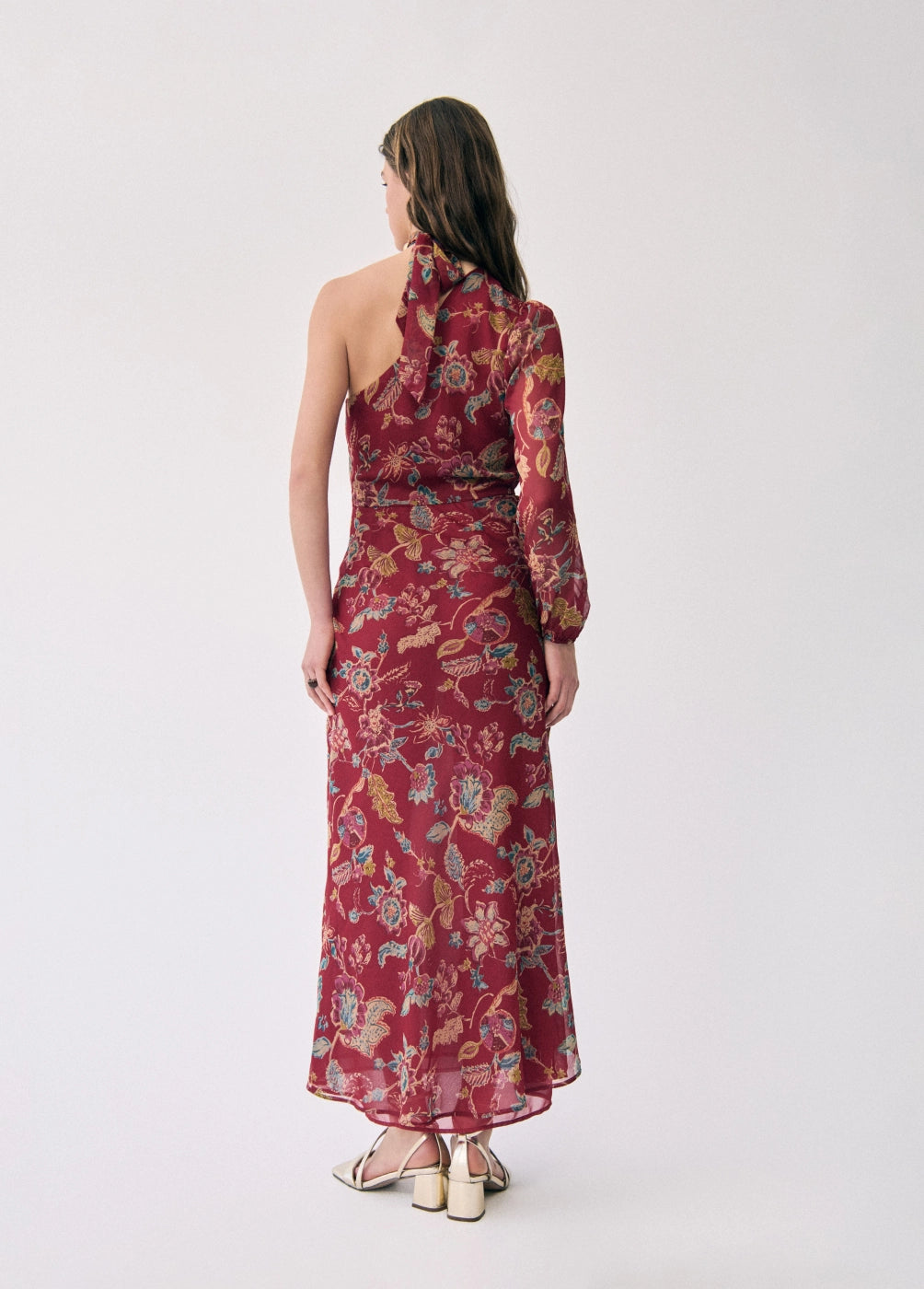 Vestido largo estampado