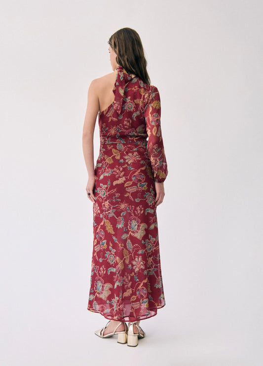 Vestido largo estampado