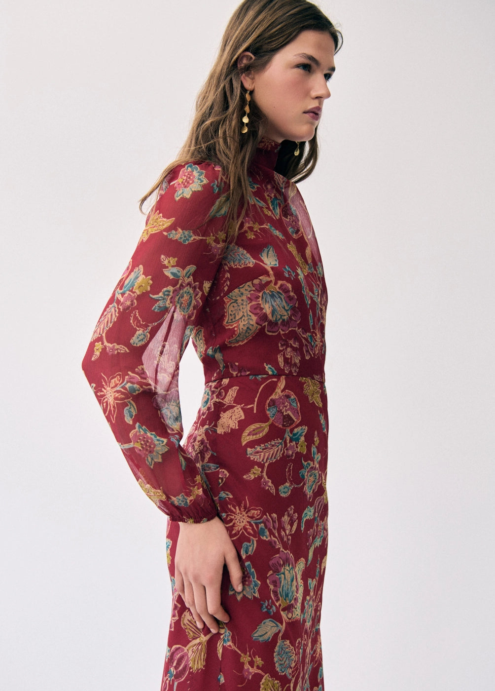 Vestido largo estampado