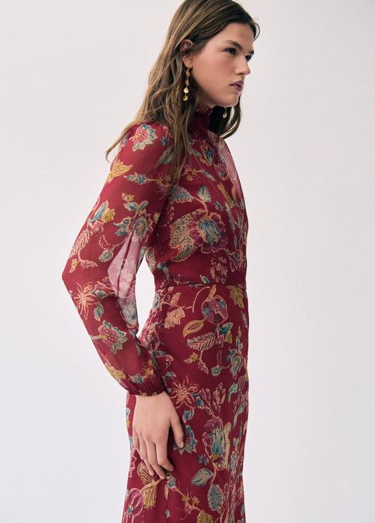 Vestido largo estampado