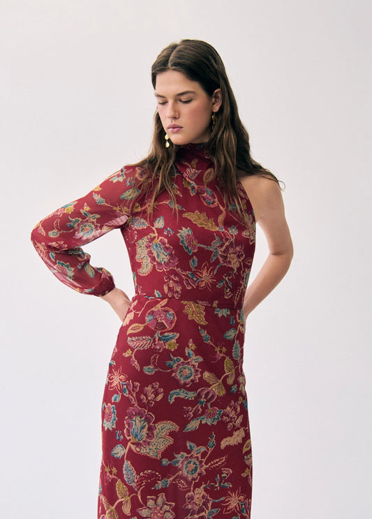 Vestido largo estampado