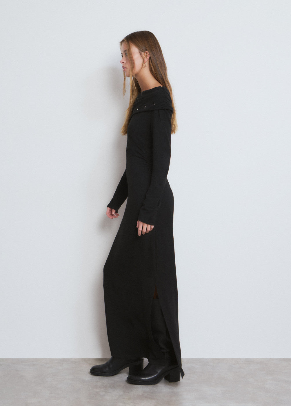 Vestido midi eyelets