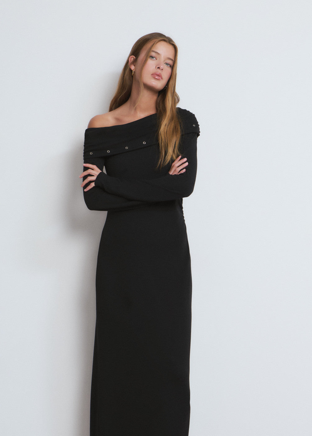 Vestido midi eyelets