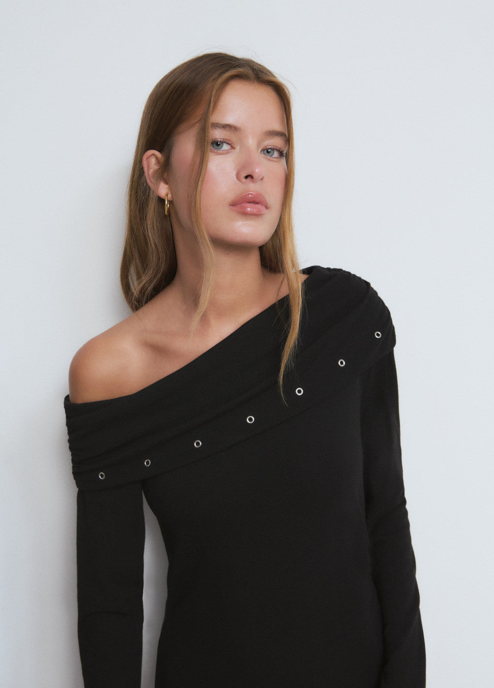 Vestido midi eyelets