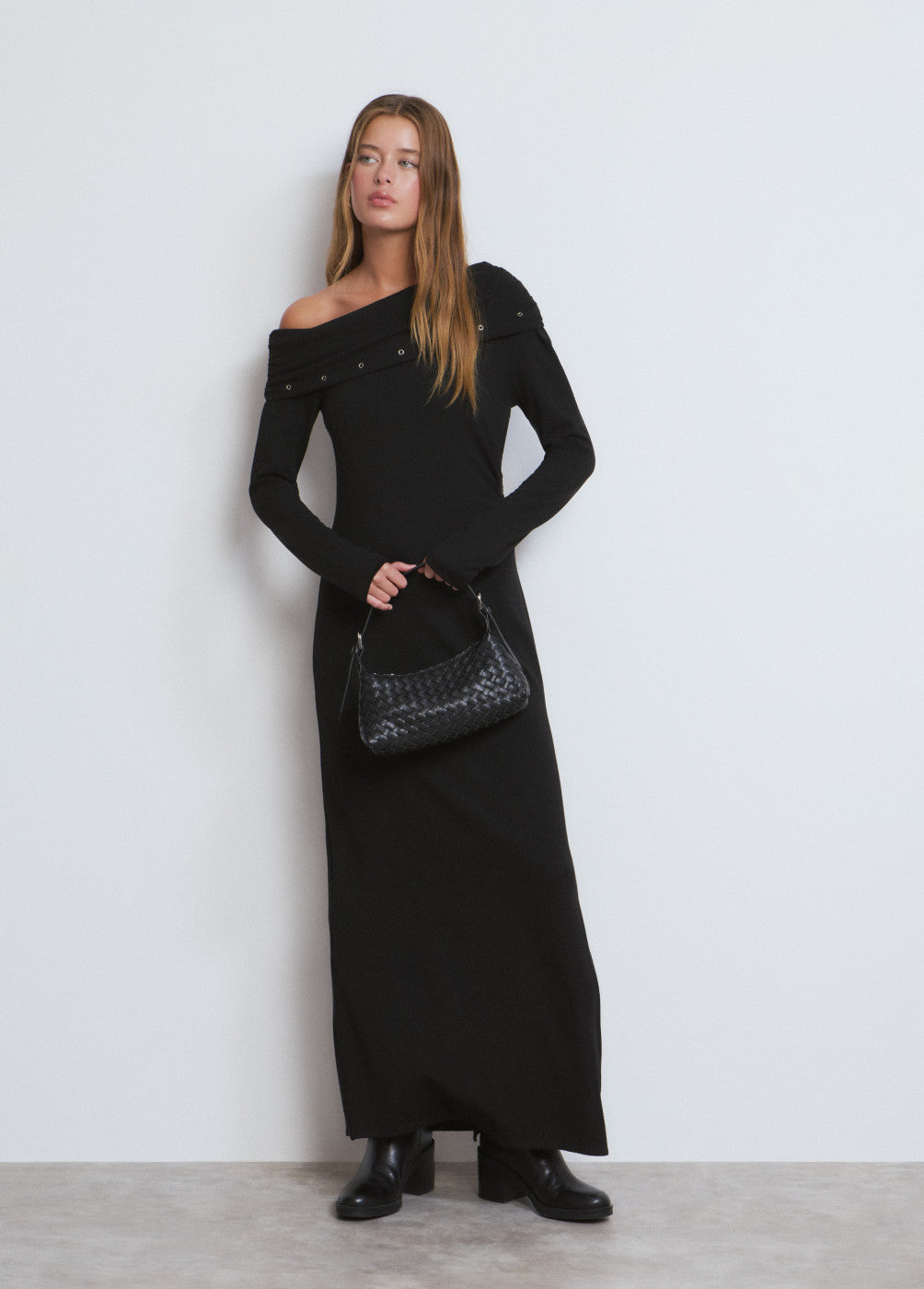 Vestido midi eyelets