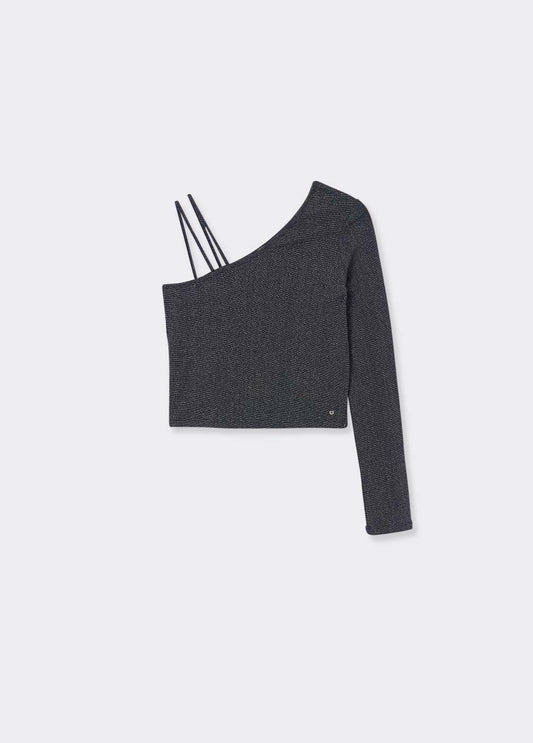 Camiseta asimétrica con tirantes