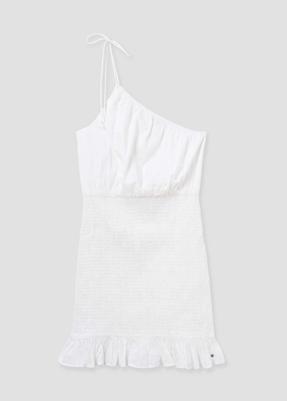 Vestido asimétrico engomado