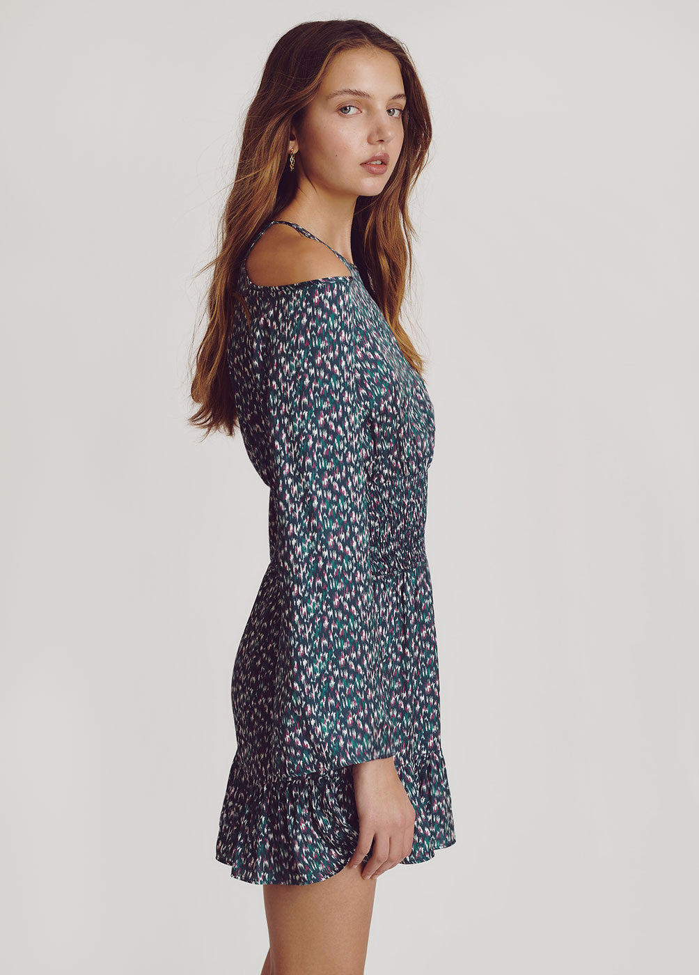 Vestido cut out estampado